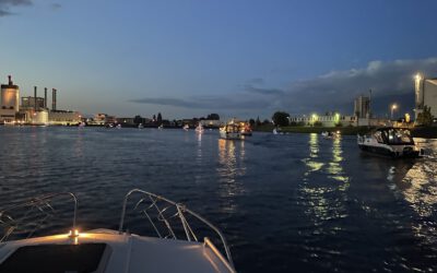 Lampionfahrt zum Weserwehr